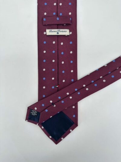 tienda online ropa hombre exclusiva corbatas ceremonia seda jacquard burdeos topo celeste crudo detalle