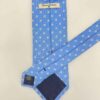 tienda online ropa hombre exclusiva corbatas ceremonia seda jacquard micro dibujo azul flores blancas detalle
