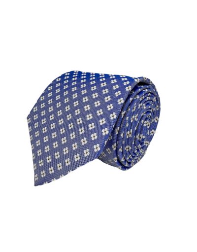 tienda online ropa hombre exclusiva corbatas ceremonia seda jacquard zaragoza micro estructura azul flor de lis blanca marron shop
