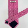 tienda online ropa hombre exclusiva corbatas ceremonia seda jacquard rosa micro cuadros blancos detalle