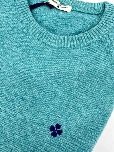 comprar jersey tienda online buona fortuna hombre invierno cuello caja aguamarina turquesa lambswool exclusivo