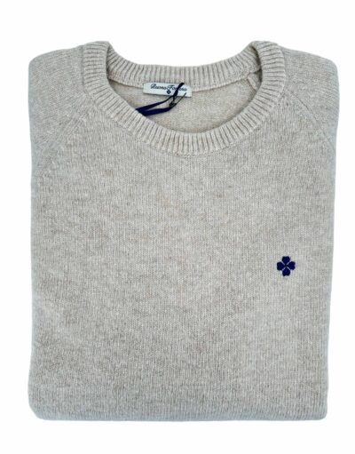 comprar jersey tienda online buona fortuna hombre invierno cuello caja beig lambswool exclusivo