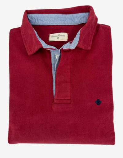 comprar polos online tienda online buona fortuna polo hombre invierno algodon guinda cereza granate exclusivo