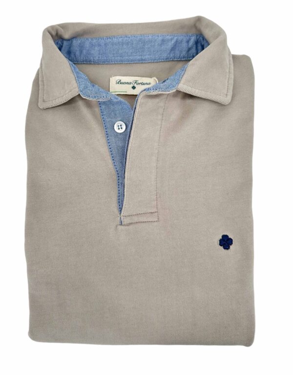 comprar polos online tienda online buona fortuna polo hombre invierno algodon beig piedra exclusivo