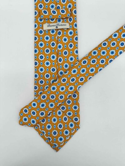 venta online corbata exclusiva garza tejida ceremonia ambar ocre dibujo estrellas marino blanco