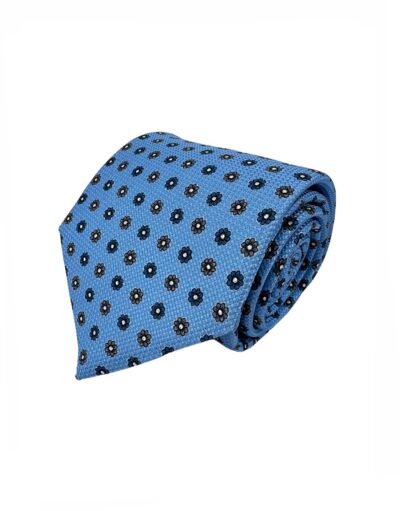 venta online corbata exclusiva garza tejida ceremonia azul celeste dibujo flor marino blanco