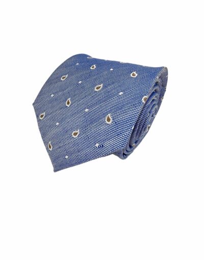 venta online corbata exclusiva jacquard tejida ceremonia azul rustico dibujos topos amebas shop