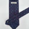 venta online corbata exclusiva jacquard tejida ceremonia marino dibujos topos rojos blancos shop