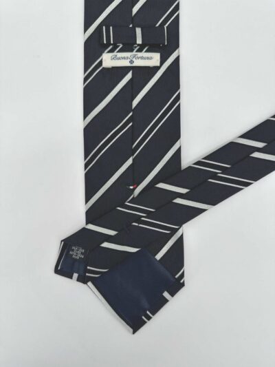 venta online corbata exclusiva jacquard tejida ceremonia rayas marino blanco shop