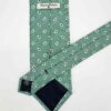 venta online corbata exclusiva jacquard tejida ceremonia verde dibujos amebas marino detalle
