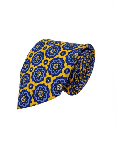 venta online corbata exclusiva twill estampada ceremonia amarilla dibujos estrellas azul celeste shop