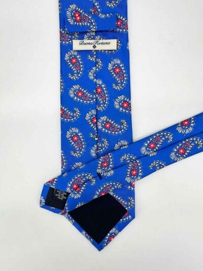 venta online corbata exclusiva twill estampada ceremonia azulon dibujos amebas rojas shop