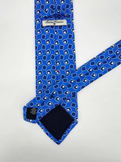 venta online corbata exclusiva twill estampada ceremonia azulon dibujos cuadrados azules blancos shop