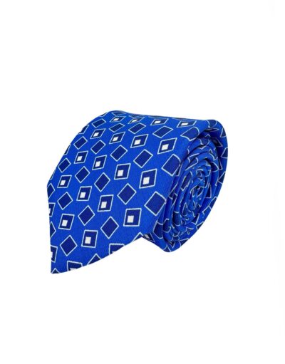 venta online corbata exclusiva twill estampada ceremonia azulon dibujos cuadrados azules blancos shop