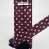 venta online corbata exclusiva twill estampada ceremonia burgundi dibujos margaritas blancas azul shop