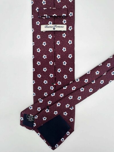 venta online corbata exclusiva twill estampada ceremonia burgundi dibujos margaritas blancas azul shop