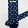venta online corbata exclusiva twill estampada ceremonia marino dibujo rombos rosas detalle