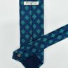 venta online corbata exclusiva twill estampada ceremonia marino dibujo rombos verdes detalle