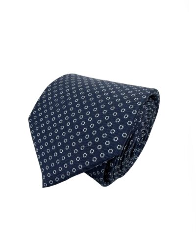 venta online corbata exclusiva twill estampada ceremonia marino dibujos circulos blanco shop