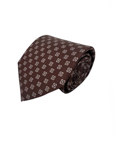 venta online corbata exclusiva twill estampada ceremonia marrón dibujos corbateros beig shop