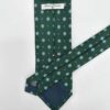 venta online corbata exclusiva twill estampada ceremonia verde dibujo flor celeste blanco rombo burdeos detalle