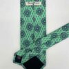 venta online corbata exclusiva twill estampada ceremonia verde dibujos cadenetas cuadros azules detalle