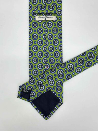 venta online corbata exclusiva twill estampada ceremonia verde dibujos circulos azul blanco shop