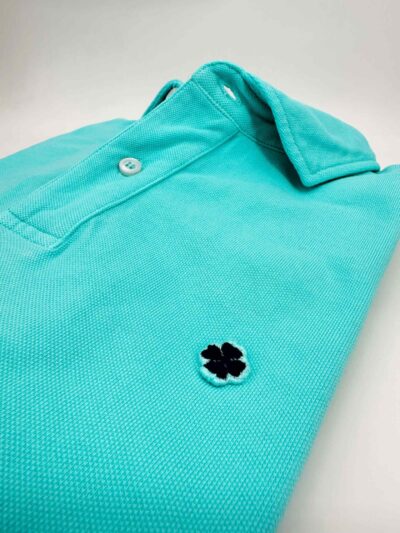 venta online polo exclusivo hombre sport verano azul turquesa cuello camisero tintado detalle