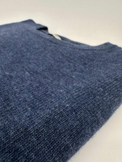 venta online jersey cuello caja redondo azul indigo jeans melance lambswool hombre exclusiva lana-invierno detalle