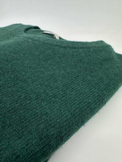 venta online jersey cuello caja redondo verde vetiver lambswool hombre exclusiva lana invierno detalle