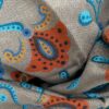 venta online pashmina exclusiva lana extrafina estampada invierno beig dibujos cashmere tejas turquesas detalle