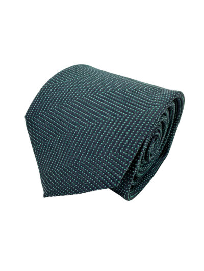 Corbata Tejida Jacquard Gran Verde Botella