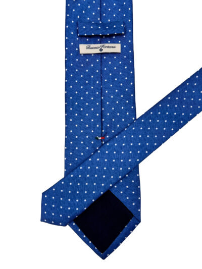 Corbata mini topos blancos