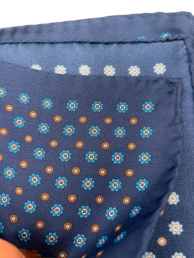 Pochette marino flores celestes