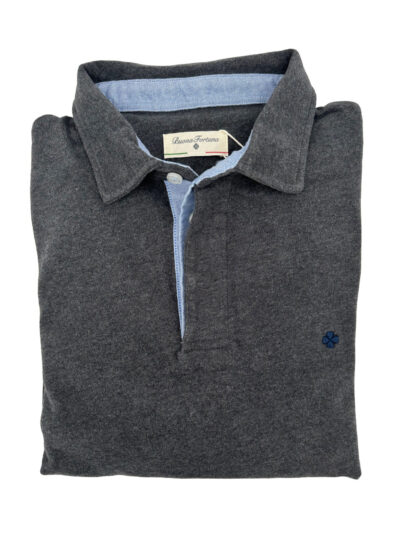 Polo Manga Larga Gris Hunt